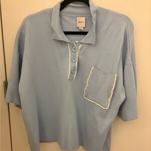 Anthropologie (Maeve) The Eliott Embellished-Pocket Polo Shirt